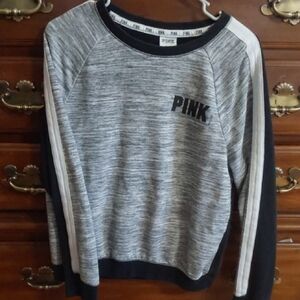 PINK Victoria's Secret Gray and Black Top